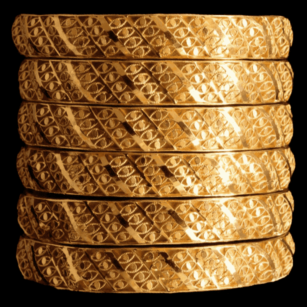 21K Gold Bangle Set (S)